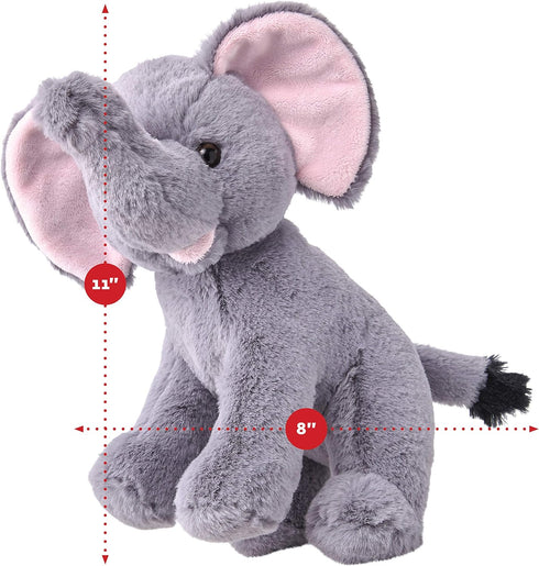 Elephant and Monkey Stuffed Animals - 2 Soft Plush Animal Toys for Baby, Toddler and Kids - Cute and Cuddly Friends for Boy or Girl - Great Gift f...