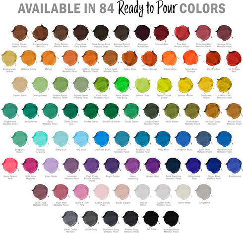 Pouring Masters Royal Blue Metallic Pearl Acrylic Ready to Pour Pouring Paint – Premium 8-Ounce Pre-Mixed Water-Based - for Canvas, Wood, Paper, C...