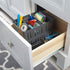 Simplify 3 Compartment Stackable Bin with Adjustable Dividers | Drawer Organizer | Storage Basket | Good for Office | Desk Supplies | Dorm | Bathr...