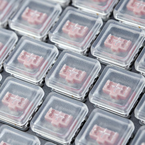 Chocfox Keycaps Low Profile PBT Keycaps for Kailh Chocolate Switch Mechanical Keyboard(Frosted transparent white, 1U-40Pcs)...