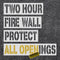 4pcs Fire Wall Stencils, Reusable Fire Barrier Stencils Two Hour FIRE Wall Protect All Openings Paint Rated Stencils Warning Sign Stencils for Con...
