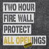 4pcs Fire Wall Stencils, Reusable Fire Barrier Stencils Two Hour FIRE Wall Protect All Openings Paint Rated Stencils Warning Sign Stencils for Con...