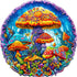 Wooden Puzzles for Adults, Magical Mushrooms Wooden Jigsaw Puzzles for Adults, Wood Puzzles Adults, Unique Animal Shape Wood Cut Puzzles, Birthday...