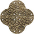 Dritz Home 44798-38 Campaign Hardware Small Hammered Quatrefoil Corner, Antique Brass (3-Pack)...