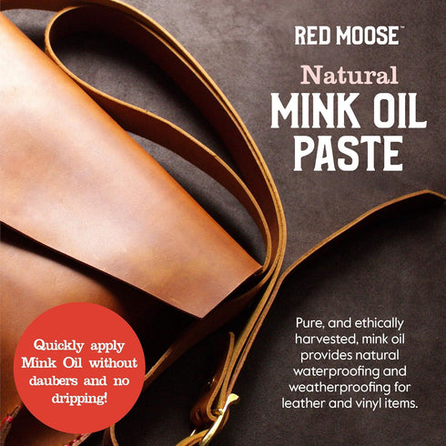Mink Oil Spray - Waterproof Leather Shoe Protector and Boot Repair - Red Moose...