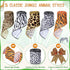 5 Rolls Jungle Animal Wired Ribbons 2.5 Inch Party Decorations Safari Animal Burlap Wrapping Ribbon for Crafts Leopard Zebra Cheetah Leaves Printe...