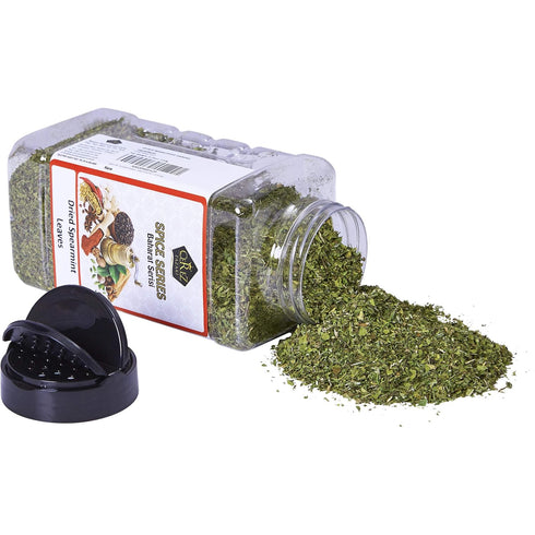 Cerez Pazari Dried Mint Leaves 5.3oz |%100 Natural, Non-irradiated, Non-GMO, Gluten Free, Raw Turkish Dried Spearmint Leaves, Crushed Peppermint T...