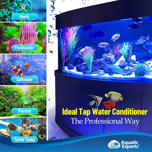 TankFirst Complete Aquarium Water Conditioner - Fish Water Conditioner, Instantly Removes Chlorine, Chloramines, and detoxifies Ammonia from Fish ...