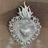Sacred Heart, Flaming Heart, Religious Folk Art, Spiritual Home Decor, Haitian Metal Wall Art 7.25 X 10.25 Inches...