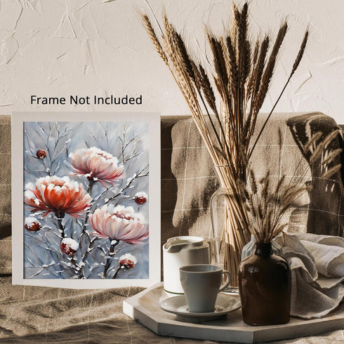 Posterizer 1 pcs-dainty flowers in nature -oil painting style-11-Floral & Botanical Art-Landscape & Nature Art-Living Room Bedroom Decor- unframed...