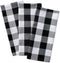 DII Buffalo Check Kitchen Collection, Classic Farmhouse Dishtowel Set, 20x30, Black & White, 3 Piece...