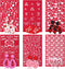 6Pcs Silk Screen Stencils for Polymer Clay, Valentine's Day Floral Silk Screen Stencils for Polymer Clay Reuseable Silk Screen for Polymer Clay Ea...