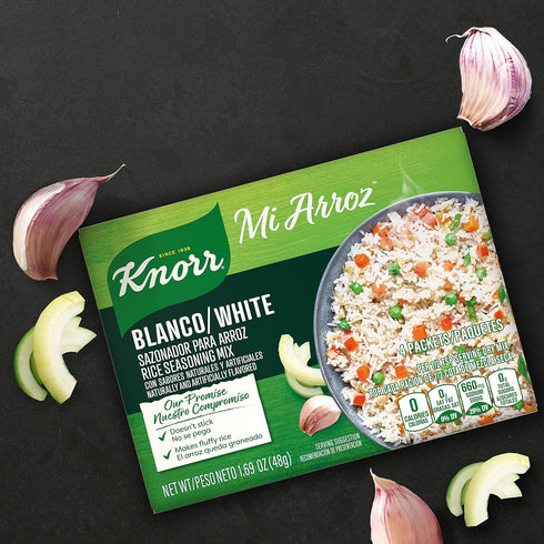 Knorr Mi Arroz Rice Seasoning Mix Add Authentic Flavor To Any Dish White Delicious Homemade Flavor in Our Seasonings 1.69 oz 4 Count, Pack of 12...