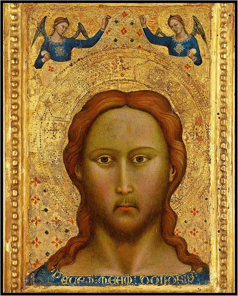 Posterizer 1 pcs-Christ and Angels-Golden painting poster-Religious Posters-Gifts for Christians -Decor for Church, Sunday School Classroom- unfra...