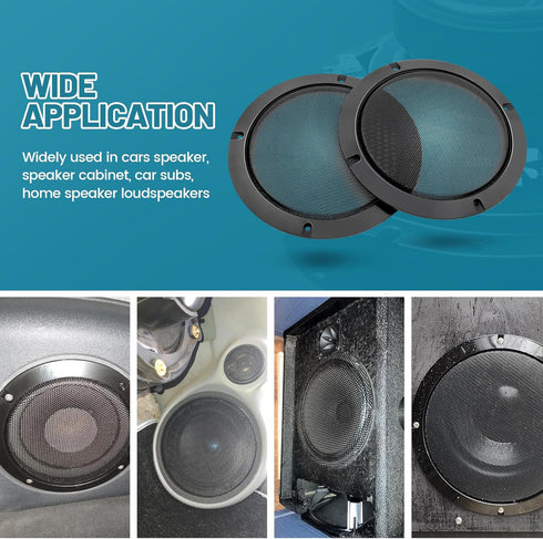 6.5 Inch Metal Mesh Round Speaker Grill Cover, Universal Radio Speaker Grills Decorative for Car Speaker Mounting Home Audio DIY, Mesh Subwoofer G...