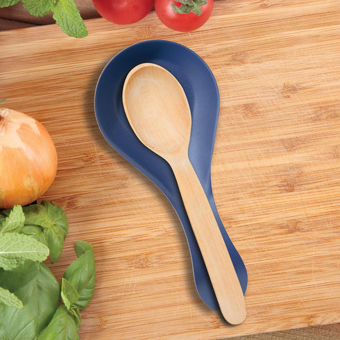 OGGI Stainless Steel Spoon Rest- Long Handle Holds Kitchen Utensils in Place, Great Spoon Rest for Kitchen Counter, Stove Top, or Coffee Station; ...