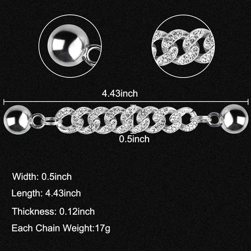 Rhinestone Bling Decoration Charms, Diamond Trend Designer Luxury Cute Jewelry Shoe Accessories for Women Girl Gifts(Silver)...