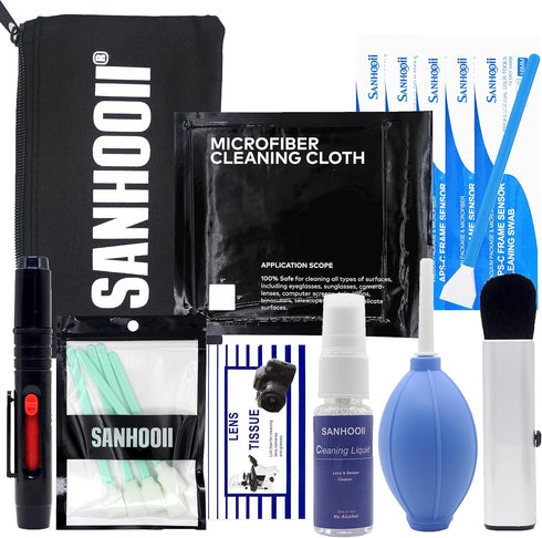 Camera Cleaning Kit for DSLR Mirrorless Cameras Sensor Cleaning and Lens Cleaning with Carry Bag for APSC-Camera......