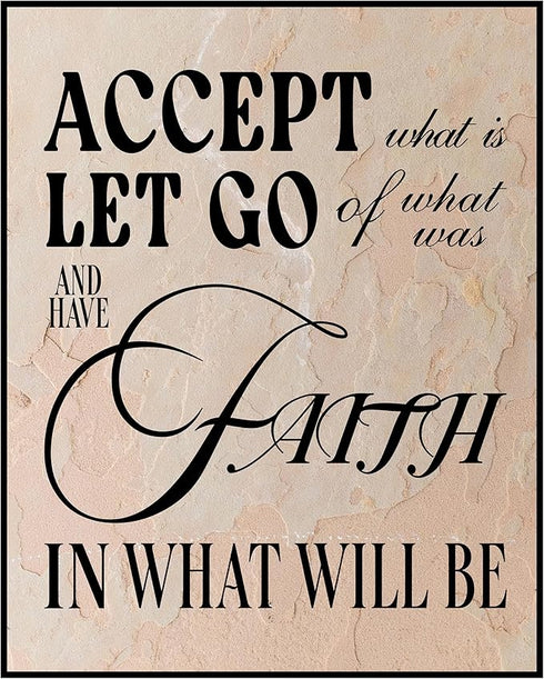 Posterizer 1 pcs-faith quote-accepting what it is-Religious Posters-Motivational & Inspirational Art-Gifts for Christians - Gift for Daughter, Son...