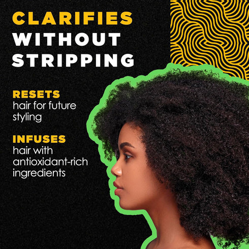 My Black is Beautiful Clarifying Sulfate Free Shampoo for Build Up, For Dry and Damaged Hair, Blue Ginger and Mint, 9.6 fl oz...