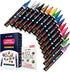 Paint pens for rock painting - Wood, Glass, Metal and Ceramic Works on almost all surfaces set of 15 Vibrant Medium tip Oil Paint Marker Pens, Qui...