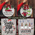 Christmas Stencils for Painting on Wood 12 Inch & 6 Inch - Large Round Holiday Stencils for Crafts Reusable for Signs, Canvas, Fabric & More – Gri...