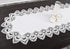 White Jacquard Peacock Tail European Lace Table Runner, Dresser Scarf, Wedding Décor (16Wx44L)...
