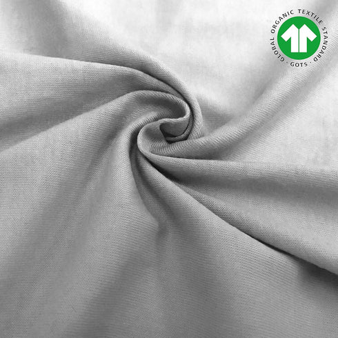 TL Care 100% Natural Organic Cotton Jersey Knit Fitted Contoured Changing Table Pad Cover, Gray, Soft Breathable, for Boys and Girls...