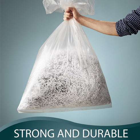 50 Paper Shredder Clear Bags - Perfect Size for Most Paper Shredders up to 15 Gallons...