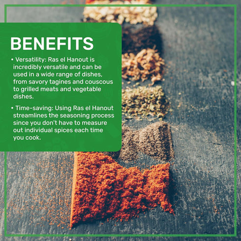 Jiva Organics Ras El Hanout Moroccan Seasoning 1.75 oz – Premium Spice Blend for Authentic Marinades & Rubs - Organic, Non-GMO...