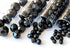 Set of Czech Glass Fire Polished Beads in Jet Black Color for Making Jewelry and Crafts - Different Sizes 3 mm, 4 mm, 6 mm, 8 mm. Total 275 Pieces...