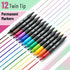 Mr. Pen- Dual Tip Permanent Markers, 12 Pack, Fine & Ultra Fine Tip, Fine Tip Permanent Markers, Fine Tip Marker, Permanent Markers Fine Point, Fi...