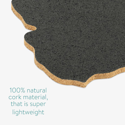 Navaris Cork Board World Map - Self-Adhesive Corkboard Continents for Wall to Pin, Plan, Document Travels - with 18 Cork Pieces and 10 Pins - Blac...