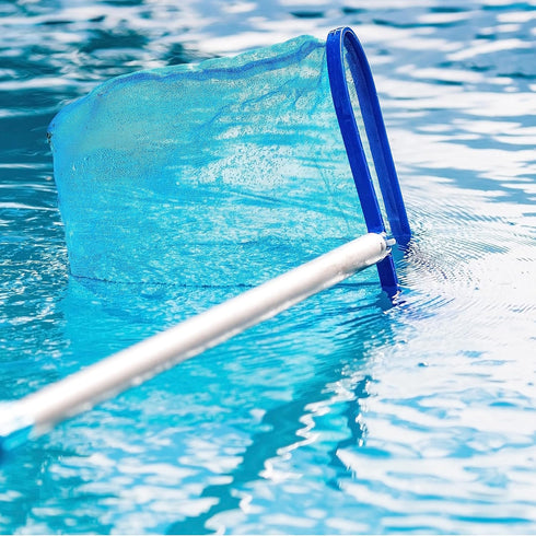 Pool Skimmer - Pool Net, Pool Skimmer Net with Solid Plastic Frame, Skimmer Net with Fine Mesh...