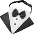 ADOGGYGO Formal Dog Tuxedo Wedding Dog Bandana Collar Dog Collar with Bow Tie Adjustable Dog Bowtie Collar Bandana for Small Medium Large Dog Pet ...