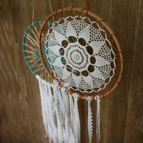 Heritage Lace White (Godiva) Crochet Envy 12" Round Dream Catcher...