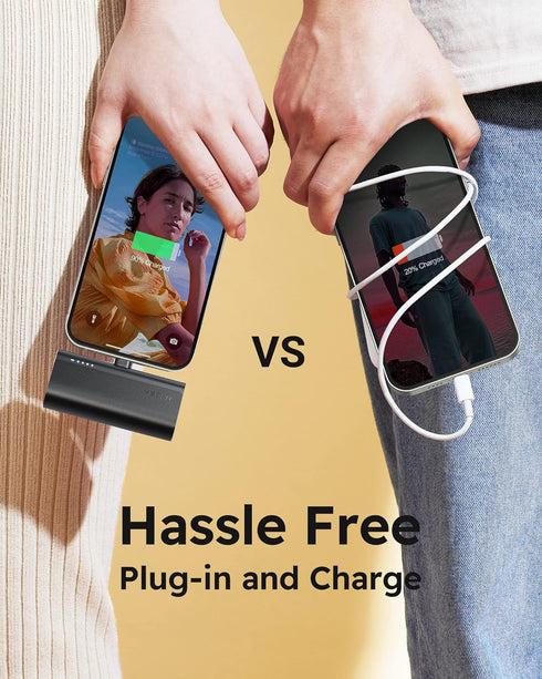 VEGER Mini Portable Charger for iPhone, 5000mAh 20W PD Fast Charging Battery Pack, Cordless Portable External Backup Charger for iPhone 13, 12, 11...
