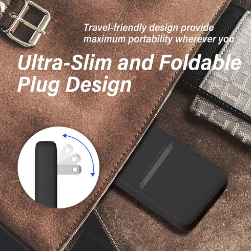 45W USB Wall Charger,Flat Wall Charger,Dual USB C with PD 3.0 & GaN,Folding USB Wall Plug for Traveling,Fast Charging for Laptops,Phones,Support S...