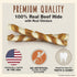 Cadet Gourmet Beef Hide Twist Chew Sticks, Long Lasting & Natural Chew Treats for Dogs, Inspected & Tested in USA, Chicken Flavor (6 Count)...