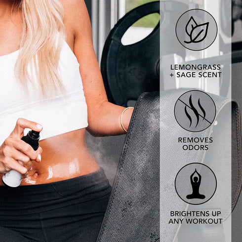 Sports Research Sweet Sweat Waist Trimmer Cleaning Spray | Freshen & Clean Neoprene Trimmers, Yoga Mat, Gym Equipment & More! | Made with Lemongra...