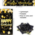 IMISI Happy Birthday Door Banner & Backdrop, Black & Gold, Size 6.16 x 3.15 ft & 6.9 x 1.47 ft, Foldable, Lightweight, Indoor Use, Birthday Occasi...