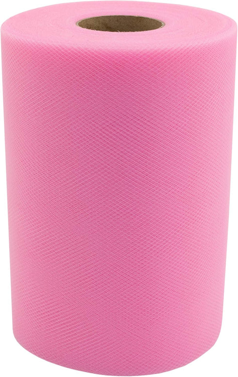 Tulle Fabric Roll | 6” by 100 Yards | Polyester Spool for Crafts Decorations Tutu Weddings Costumes Skirts Parties and More – by Craft Forge (Shoc...
