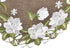Beautiful White Magnolia Floral Design and Green Leaves Embroidered Cutwork Edges on Brown Polyester Linen Table Runner, Table Centerpiece, Dresse...