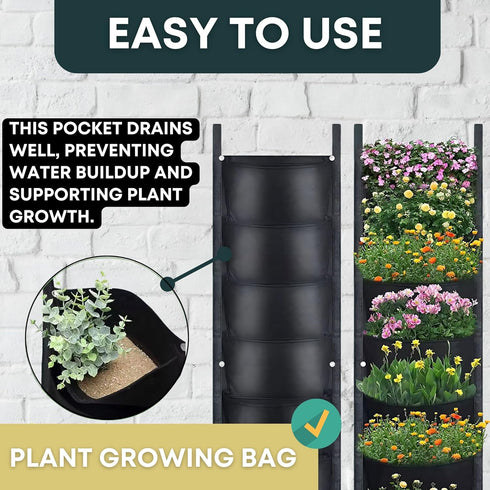 Fence Planters Wall Planters for Outdoors Plants Vertical Planter Balcony Planter Vertical Garden Wall Pocket Planter Outdoor Wall Planter Fence G...