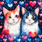Fabric Panel 14"x14" Cats 100% Cotton Quilting Panel Square AM463...