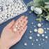 PH PandaHall 7 Sizes No Holes Pearls, 390pcs White Pearl Beads Undrilled Imitated Pearl Beads Faux Pearls for Vase Fillers, Wedding, Party, Home D...