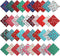 100 Pcs 8 x 8 Inches/ 20 x 20 cm Christmas Fabric Squares Christmas Fabric 25 Different Patterns Fabric Scraps Quilting Craft Fabric Patchwork Fab...