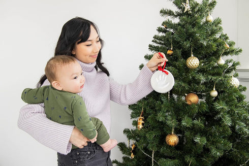 Pearhead Babyprints Baby's First Handprint or Footprint Ornament Kit, Easy No-Bake DIY Clay Impression Kit, Christmas Baby Gift, Baby Keepsake Orn...