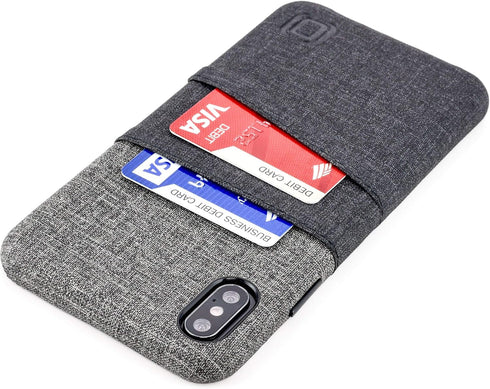 Dockem Wallet Case for iPhone Xs Max (6.5"): Built-in Metal Plate for Magnetic Mounting & 2 Credit Card Holder Slots (Luxe M2 Synthetic Leather, B...