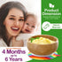 NutriChef Bamboo Baby Feeding Bowl - Wooden Infant Toddler Dish and Spoon Set w/Silicone Suction Base for Stay Put Eating, For Children Aged 4-72 ...